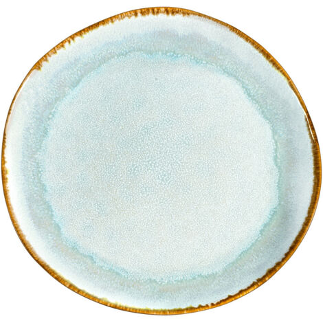 6 Assiette Plate 28 Cm - Shadow Aqua - Medard De Noblat