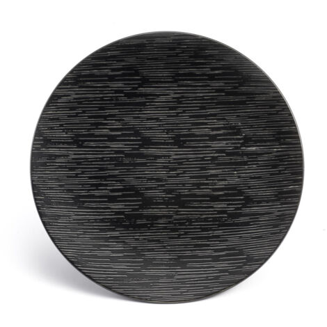 Magma Noir - Assiette plate 27 cm (lot de 6)