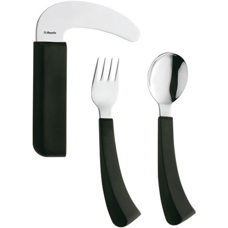 Ensemble 3 couverts ergonomiques Amefa - Modèle droitier