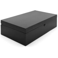 Universal - Coffret à thé noir avec 6 boîtes à thé et cuillère