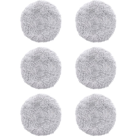 6 pieces de remplacement de chiffon de vadrouille lavable pour HOBOT 168/188 Robot de nettoyage de vitres tampons de vadrouille en microfibre accessoires reutilisables,modele:Gris 6 PCS