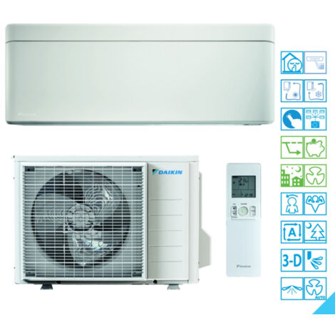 Aire acondicionado Monosplit Reversible Daikin Stylish A+++ 7000 BTU / 2.0 kW Inverter Wi-Fi (FTXA20CW + RXA20A)