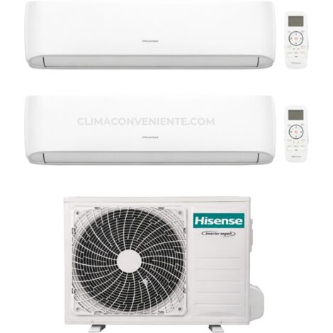 Aire acondicionado Multisplit Dual Reversible Hisense A++/A+ con Wi-Fi 9000 - 12000 BTU Inverter (2AMW42U4RGC + CF25YR04G + CF35MR04G)