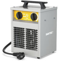 Chauffage Électrique Industriel 2000W - Robuste, Portable pour Chantier & Garage, Soufflant avec Thermostat - DAHTEC