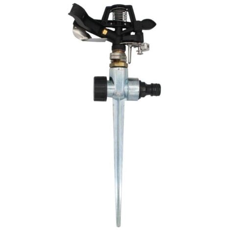 Aspersor Impacto Con Pincho – Arroseur Impact Rotatif Avec Piquet, Efficace Pour Jardin, Pelouse Et Potager (1 Unité)