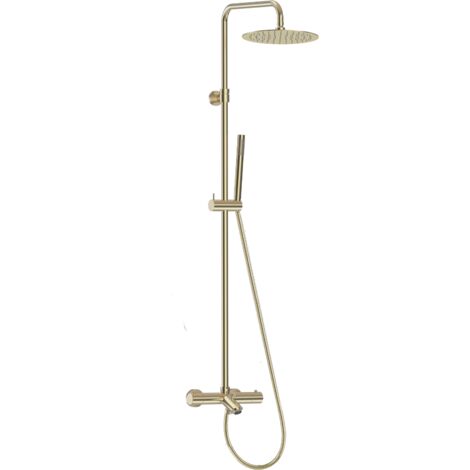 Essebagno Colonne bain-douche thermostatique luisa II 250 or brossé