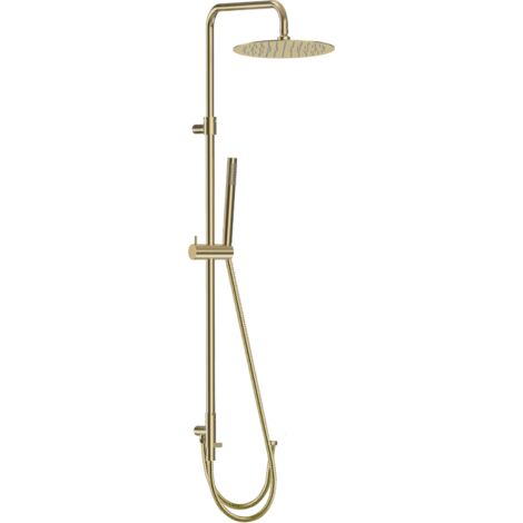 Essebagno Luisa II columna de ducha sin mezclador oro cepillado