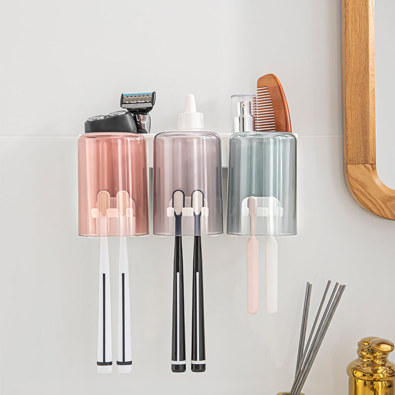 HOSSOM 2 Pièces Porte-Brosse à Dents Avec Tasse - Organisateur Salle De Bain Multifonction Organisateur Salle Bain Brosses HOSSOM 2 Pièces Porte-Brosse à Dents Avec Tasse - Organisateur Salle De Bain Multifonction Organisateur Salle Bain Brosses
