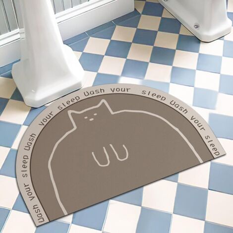 Tapis De Salon Semi-circulaire, Tapis De Salle De Bain Absorbant Antiderapant Tapis Interieur Touffete Pour Cuisine Et Salle De Bain 60 90cm 98663680