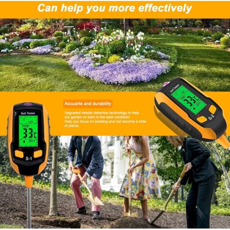 Testeur De Sol 3 En 1 - Mesure Humidité, PH Et Lumière - Pour Plantes Intérieur Et Extérieur, Jardin, Pelouse - 3 Pièces Incluses