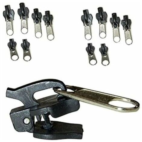 Lot De 12 Curseurs De Fermeture Éclair Universels - Tailles 3, 5, 8 Cm - Pour Réparer Vêtements, Valises, Sacs - 12