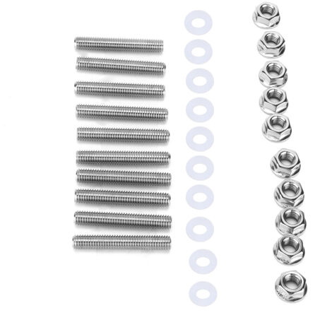 Lot De 9 Boulons D'échappement Pour Mobylette / Cyclomoteur – Ancien Stock, Acier, Jamais Montés