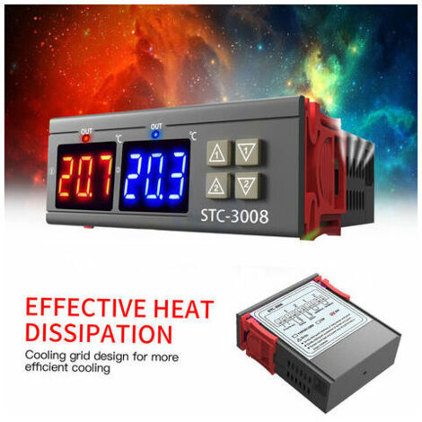 Thermomètre Numérique Double Affichage Ginobili – 4-28V, Idéal Voiture, Moto & Motoneige, Capteur Bougie Précis -50°C à +120°C