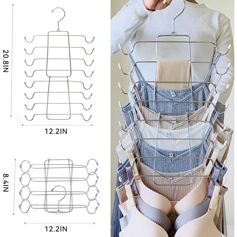 GmeDhc Cintre Gain de Place Pliable, Cintre de Camisole Multicouche
