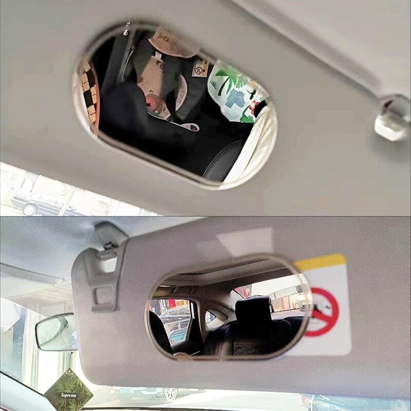 Miroir De Visière Pour Voiture - Réglable, Anti-UV, Pour Retouches Maquillage En Voiture - Universel