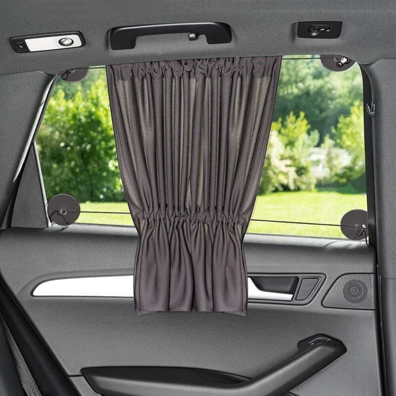 Pare-Soleil Voiture Bébé 68x50 Cm Dinosaure - Rideau UV Aimanté Double Couche Pour Vitres Latérales
