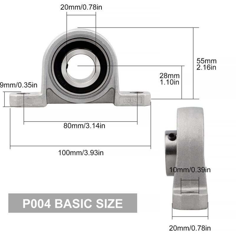 Lot De 4 Roulements à Billes KP005 - 25mm, Alliage Zinc, Classe De Précision P6 (ABEC3 Lot De 4 Roulements à Billes KP005 - 25mm, Alliage Zinc, Classe De Précision P6 (ABEC3