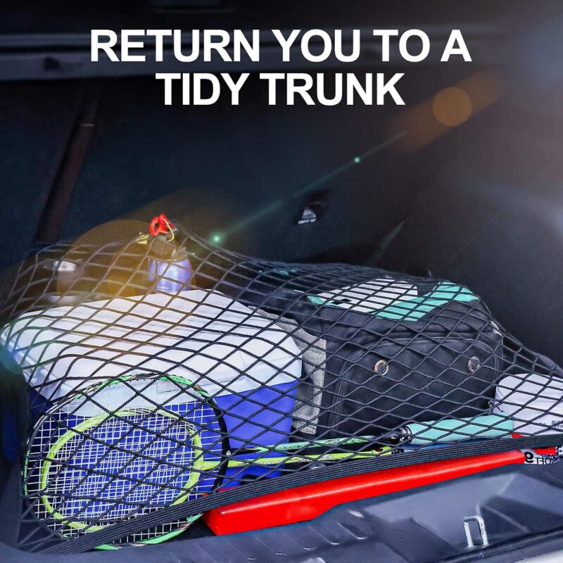 Einesin Filet De Rangement Coffre De Voiture, Extensible