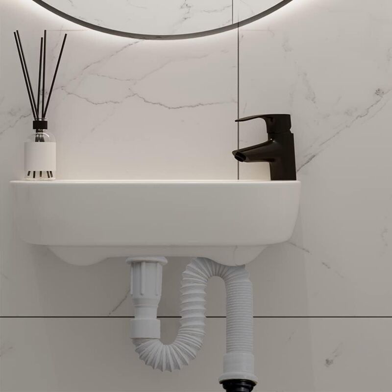 Siphon Gain De Place Evacuation Evier Siphon Pour U00e9vier De Cuisine Avec Tuyau D'évacuation Flexible Joint Siphon Lavabo Syphon Evier