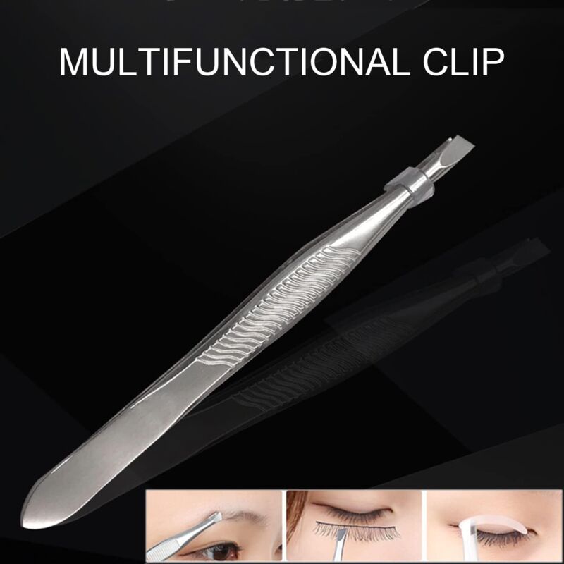 Kit Pince à épiler Professionnelle - 4 Pinces De Précision Pour Sourcils - Neuf, Acier Inoxydable Noir