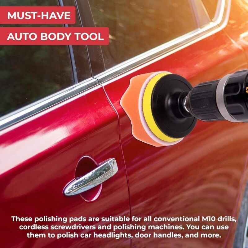 WXS Tampons De Polissage De Voiture 50 Pièces 3" éponge Polissage