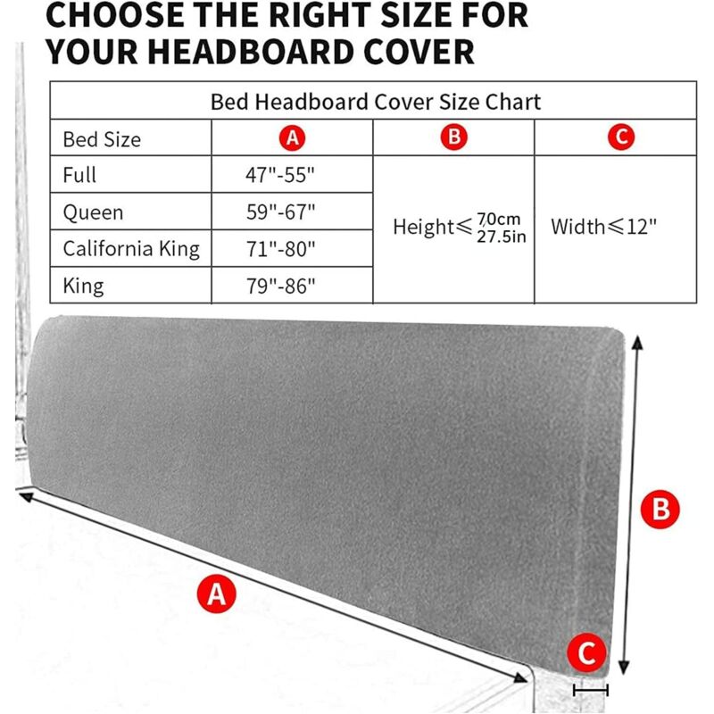 Hearda Housse De Tête De Lit Extensible 160 Cm - Protection Douce Respirante Lignes Nordiques - Lavable Pour Lit Simple Double King Size