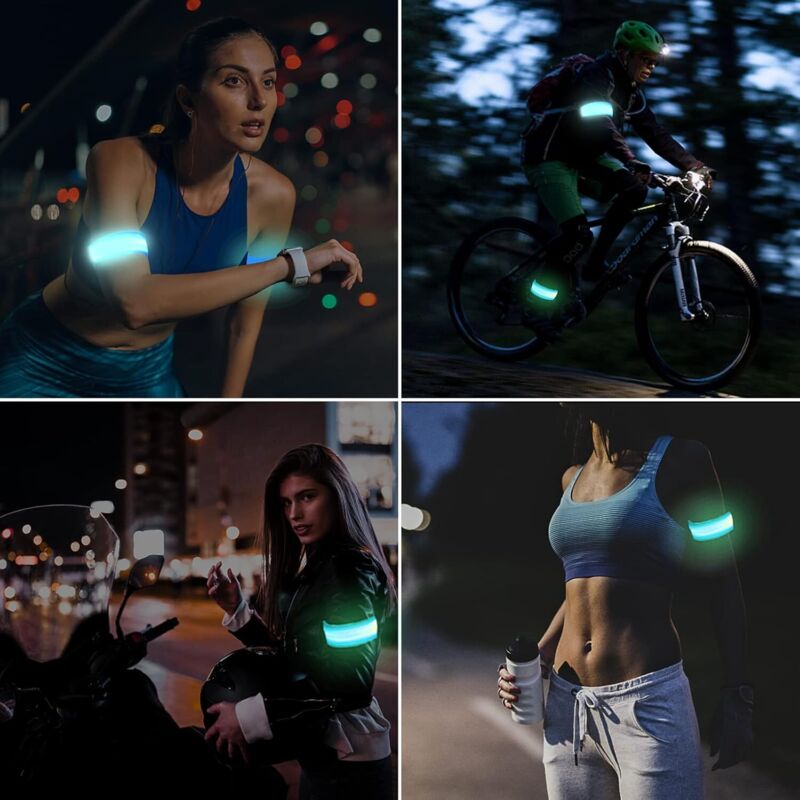 DEFIANT LED 2 Pack, Bracelets Lumières de Sécurité pour