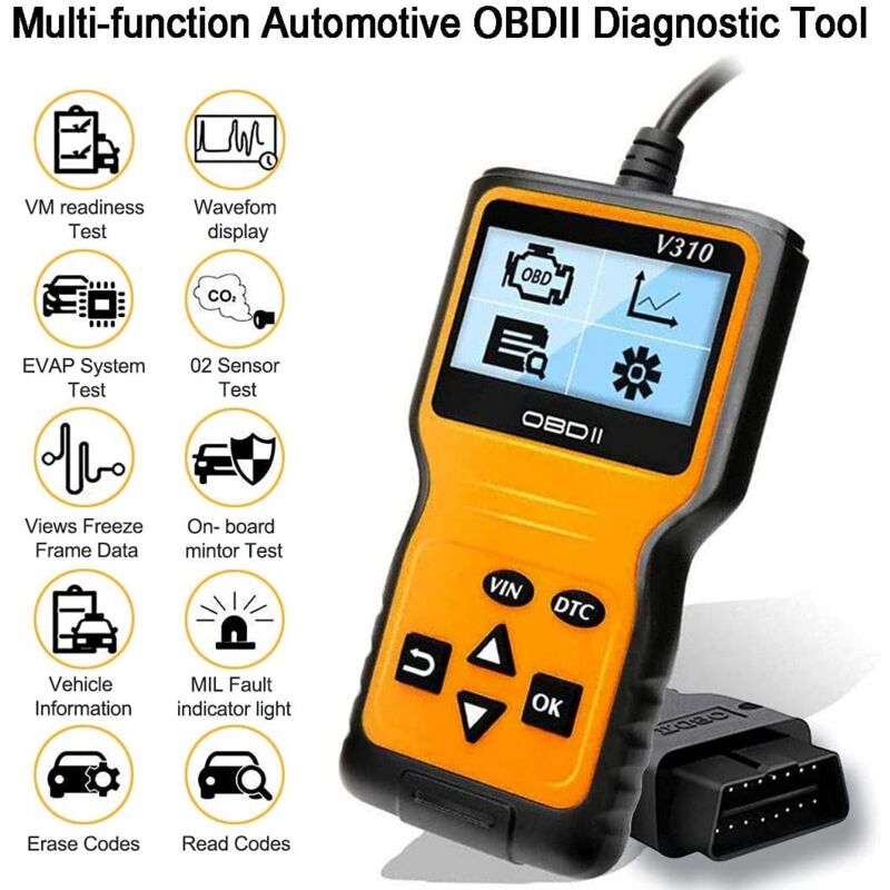 Dilwe Lecteur De Codes OBD2 Outil De Réparation De Diagnostic De