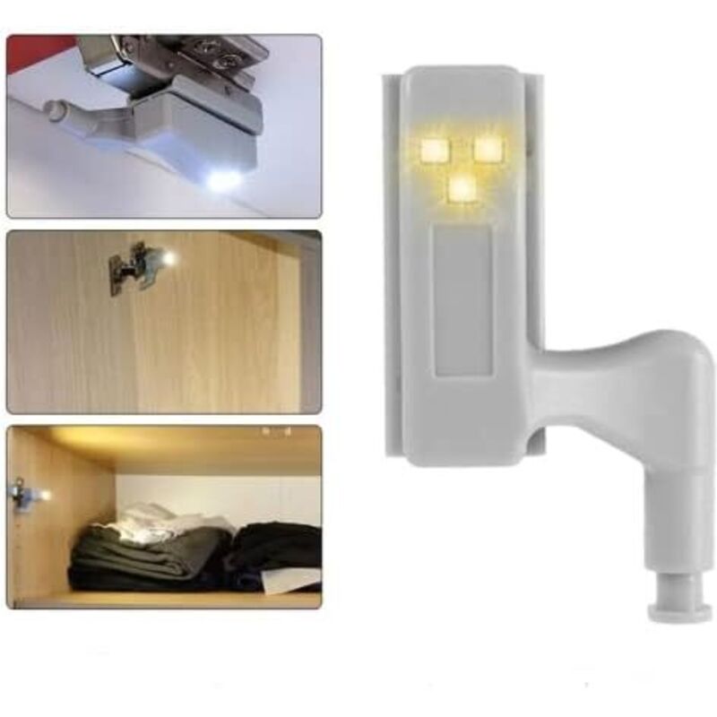 Lot De 8 Lumières LED à Charnière, Détecteur De Mouvement, 12V, Pour Placard, Armoire, Cuisine