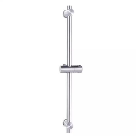 NOLUXA Barre de douche en acier inoxydable 304,avec fixation réglable en hauteur et en angle,acier inoxydable brossé finition chromée,66cm