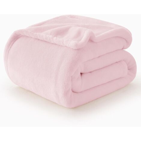 NOLUXA Plaid Couverture Polaire Flanelle en Microfibre, Jeté de Canapé 150x200 rose, Couverture lit Jete de Canape 2 Personnes