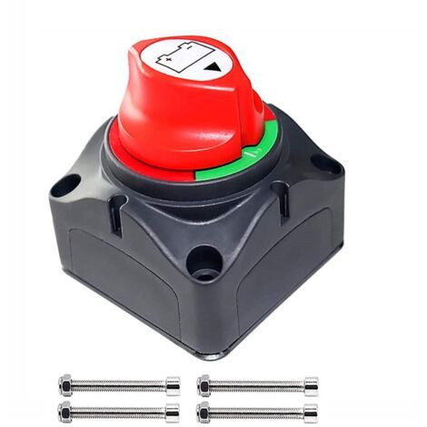 12V-48V Coupe circuit, Coupe circuit batterie, Coupe batterie, Isolateur interrupteur de batterie, coupe batterie voiture, pour voitures, bateaux, camions, camping-cars, remorques de voyage