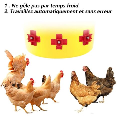 Abreuvoir Horizontal Pour Poules - Lot De 16 Tétines Sans Fuite Avec Foret