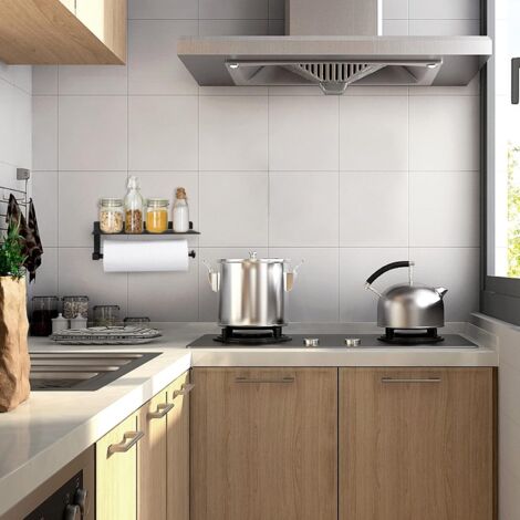 Porte-Rouleau Essuie-Tout Sans Perçage - Support Mural Acier Inoxydable Avec Effet Amortisseur - Cuisine Et Salle De Bain