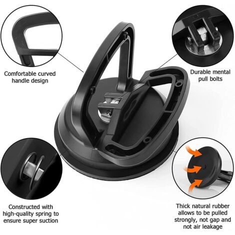 Kit 2 Ventouses De Débosselage Voiture Orange – 5,7 Cm + 11,8 Cm Avec Poignées Ergonomiques, Réparation Bosses Sans Peinture