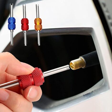 Kit De Réparation De Pneus (obus De Valve) Pour Voiture Et Vélo - Cuivre Nickel Rouge - Neuf