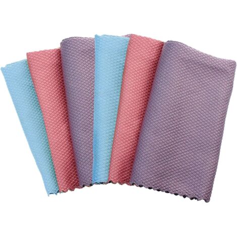 NOLUXA Lot de 6 Chiffon de Nettoyage en Microfibre Multifonction pour la Salle de Bain Maison Cuisine Voiture,Multicolore,40 x 30 cm (1/5)