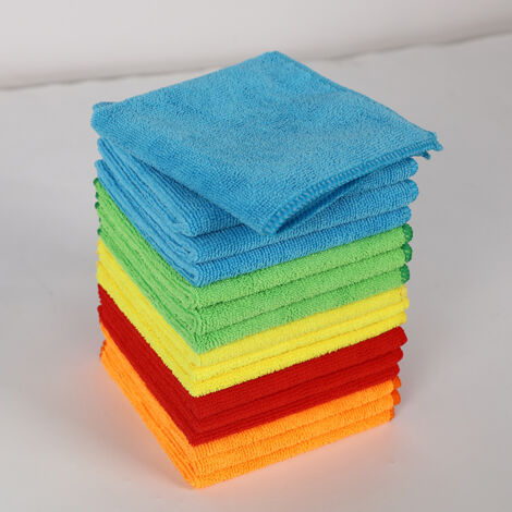 NOLUXA Lot de 12 Chiffons de Nettoyage en Microfibre, Torchons Lavette Microfibre Ménage ,Plus Doux Absorbants, Non Pelucheux, 30 x 30cm (1/5)