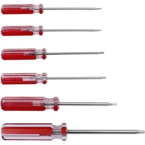 Jeu de 6 tournevis triangulaires, embouts de tournevis triangulaires magnétiques 1,8 mm 2,0 mm 2,3 mm 2,7 mm 3,0 mm 4,2 mm Outil de réparation de tournevis pour jouets et changement de batterie (1/5)