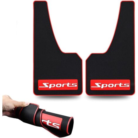 Bavettes de Boue de Voiture en matériau Souple - Compatibilité Universelle - Noires - en Caoutchouc - sans Collision - Universel - 17 po x 9 po x 0,2 po (Sports) (1/5)