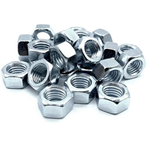 Ecrou  50 Ecrou Hexagonal M6  5mm x 10mm  Acier Galvanisé DIN 934  Écrou M6 pour Boulons et Écrous, Éléments d'Accouplement, Réglage et Fixation Intérieur et Extérieur (1/5)