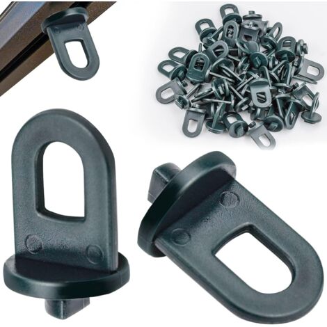 50 PCS Greenhouse Clips,Accessoire de Serre, Support de Plante Grimpante Clips de Kit de Suspension pour Serre(Vert) (1/5)