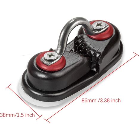 Taquet à Came En Nylon Pour Kayak Et Bateau – Crampon à Roulement à Billes, Fixation Rapide Cordes 3-12 Mm, Noir, Ultra Robuste Et Compact