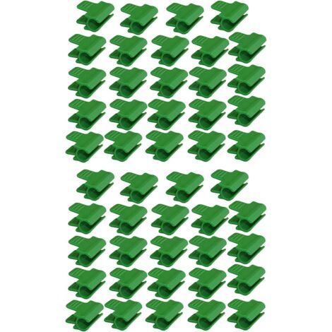 Lot de 48 colliers de serrage pour tuyau de jardin, accessoires de film d'abri de jardin, diamètre extérieur 16 mm, piquets pour plantes, clips en plastique pour serre, Vert (1/5)