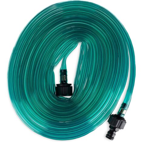 Tuyau d’arrosage, Lance à Eau d’Irrigation Plate, pour Le Jardin, Trous, prêt à la Connexion, 7,5 mètres, Vert (1/5)