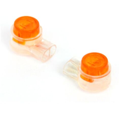 Raccord Câble Data Connecteurs Épissure UY Sourcing Map - Lot De 100 Pour Câbles Téléphone/Data (Orange Transparent) Connecteur Uy Câble