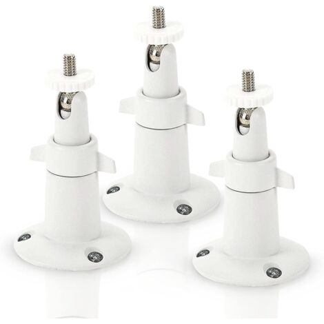 Metal Fixation Murale pour caméra de sécurité Intelligente Arlo - Fixation d'intérieur/extérieur Ajustable pour Les caméras Arlo et Autres modèles compatibles par (3 Pack, Blanc) (1/5)