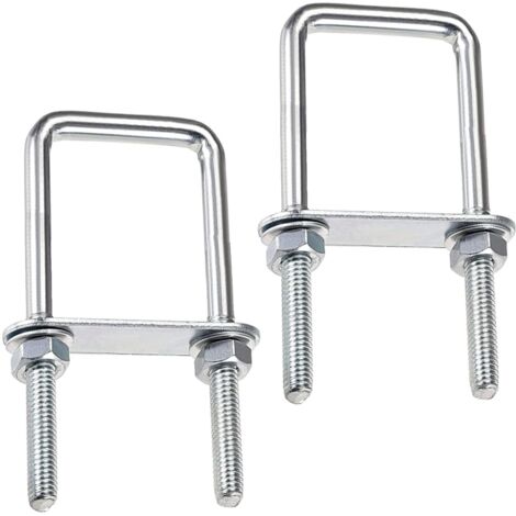 Ersandy – Boulon en U M8 60x120mm – Acier inoxydable 304 – Fixation pour tuyaux et pièces mécaniques – Installation rapide sans outil