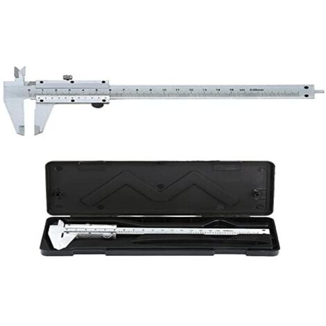 Pied à Coulisse Vernier Analogique en Acier Inoxydable 150mm / 0.02mm Haute Précision Outil Micromètre avec Mesure en Profondeur, Intérieur et Extérieur Professionnel (1/5)