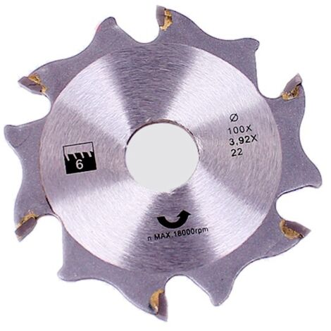 Memkey – Fraise à disque 100mm – Tige Ø 22mm – Pour fraisage précis et découpe parquet – Compatible fraiseuse à lamelle FERM BJM1009